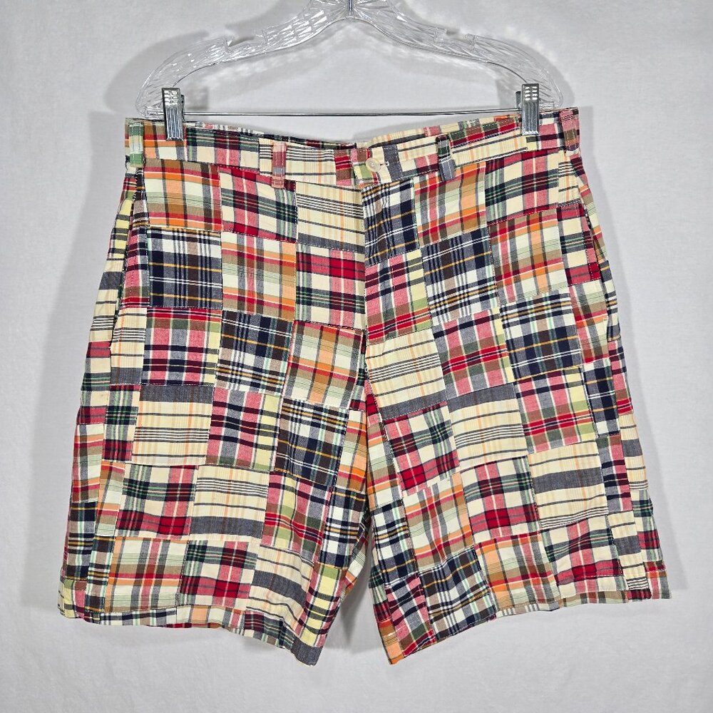 U.S.A. VINTAGE Hipster Multicolor Patchwork Bermuda Shorts UNISEX Men's Size 34.